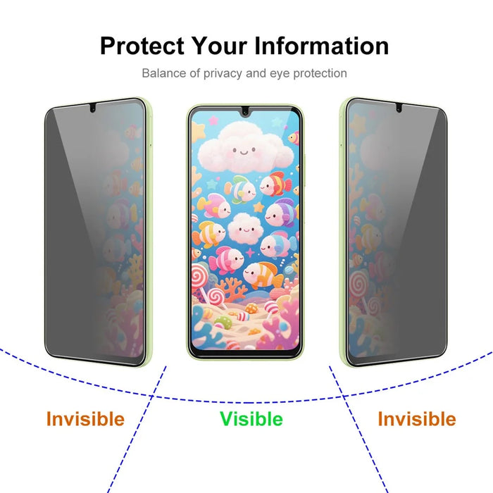 JUNSUNMAY 25Pcs For Samsung Galaxy A06s Anti-Spy Tempered Glass Screen Protector Anti Drop HD Clear Film - 3