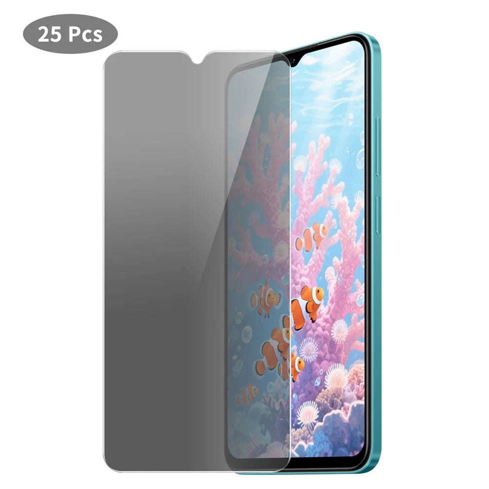 JUNSUNMAY 25Pcs For Samsung Galaxy A08 5G / A08 4G / A07 4G / A06 4G / A06 5G Anti-Spy Tempered Glass Screen Protector Anti Drop HD Clear Film - 1
