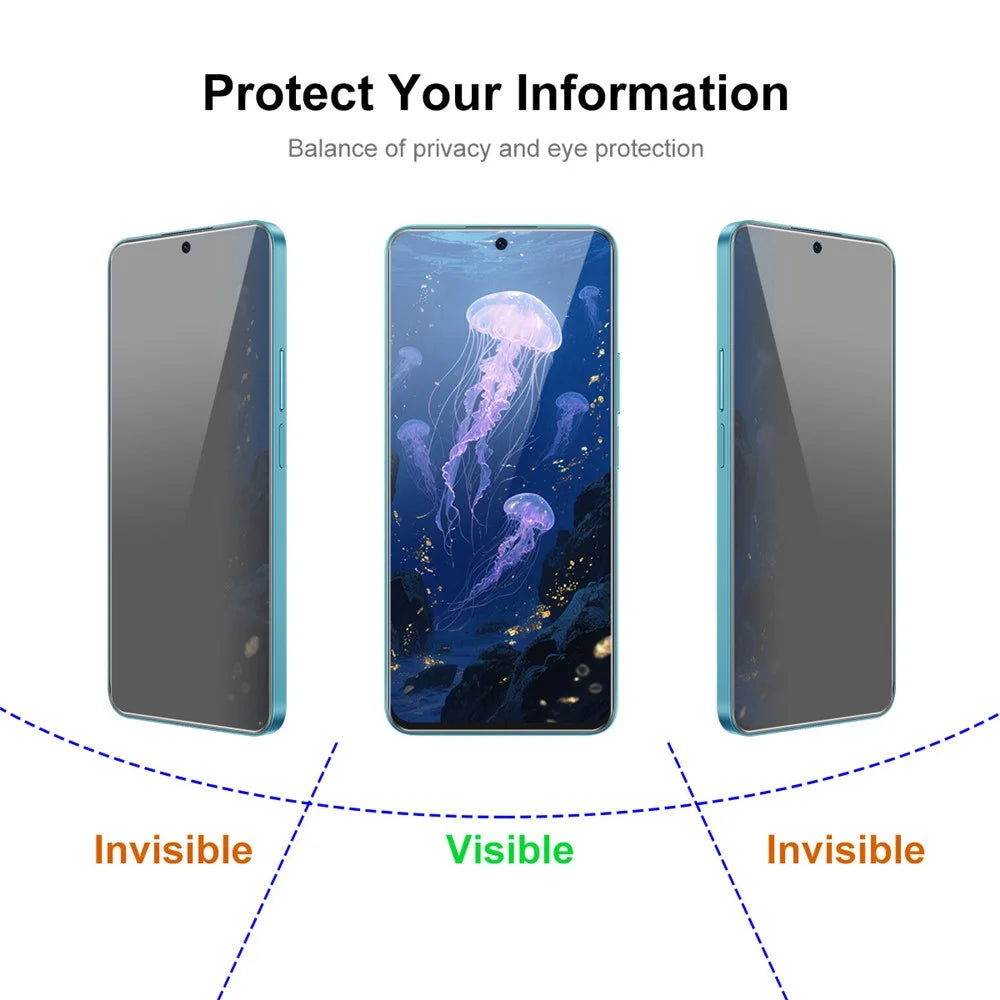 JUNSUNMAY 25Pcs For Samsung Galaxy S24 FE Anti-Spy Tempered Glass Screen Protector Anti Drop HD Clear Film - 3