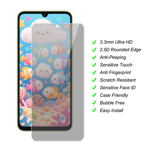 JUNSUNMAY 25Pcs For Samsung Galaxy A25e Anti-Spy Tempered Glass Screen Protector Anti Drop HD Clear Film - 2