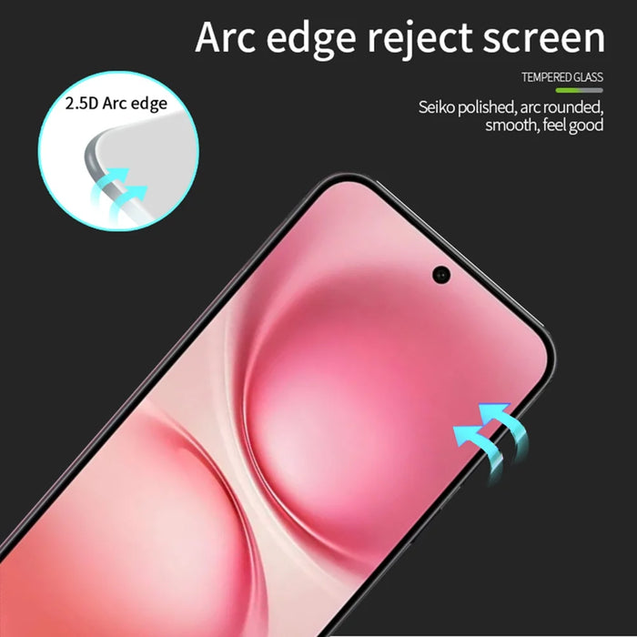 MOFI For vivo X200 5G Screen Protector  9H Full Glue Full Coverage High Aluminum-Silicon Glass Film - Black - 2