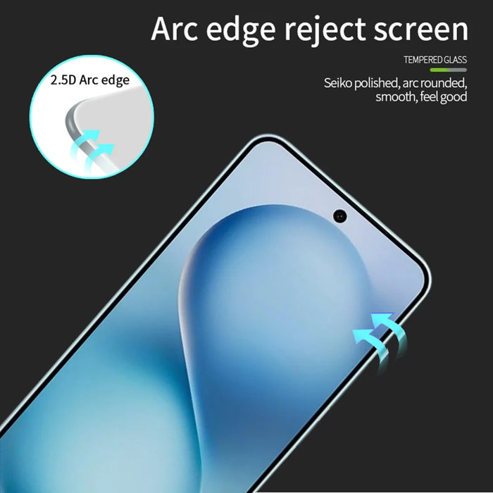 MOFI For vivo S30 5G Screen Protector  9H Full Glue Full Coverage High Aluminum-Silicon Glass Film - Black - 2