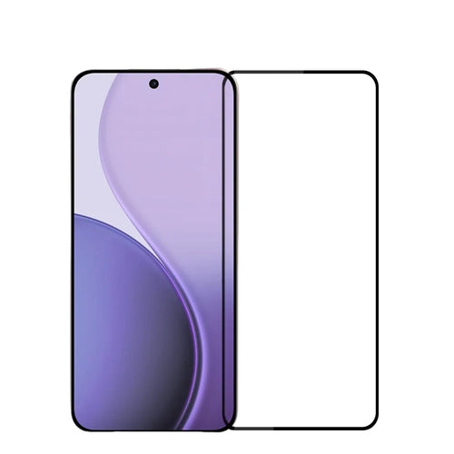 MOFI For Oppo Reno14 F 5G Screen Protector  9H Full Glue Full Coverage High Aluminum-Silicon Glass Film - Black - 1