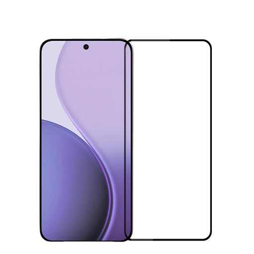 MOFI For Oppo Reno14 F 5G Screen Protector  9H Full Glue Full Coverage High Aluminum-Silicon Glass Film - Black - 1