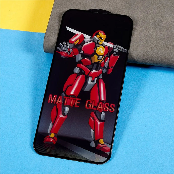 For iPhone 14 Plus Matte Full Glue Screen Protector Full Covering Anti-scratch Silk Printing Tempered Glass Film - 3