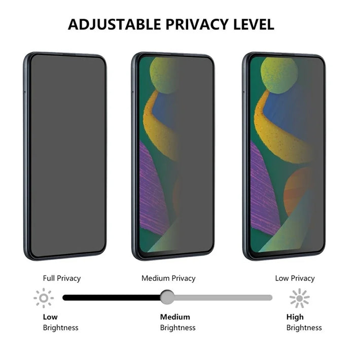 For Samsung Galaxy A15 4G Privacy Screen Protector Tempered Glass Anti Peep Film Full Coverage - Black - 6