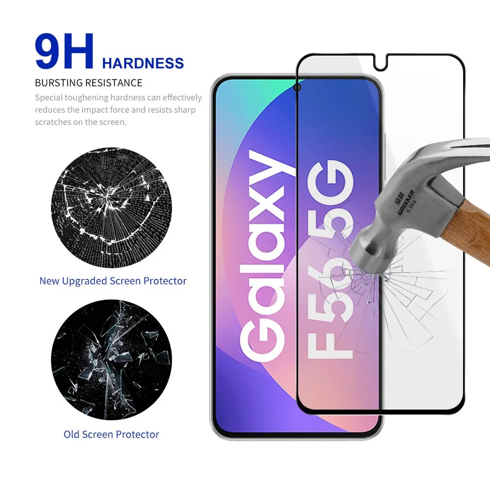 RURIHAI For Samsung Galaxy M36 5G Screen Protector Secondary Hardening High Aluminium-Silicon Glass Film - 3