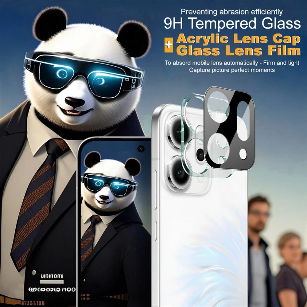 IMAK For Oppo Reno14 Pro 5G (Global) Camera Lens Protector Tempered Glass HD Clear Lens Film (Black Version) - 3