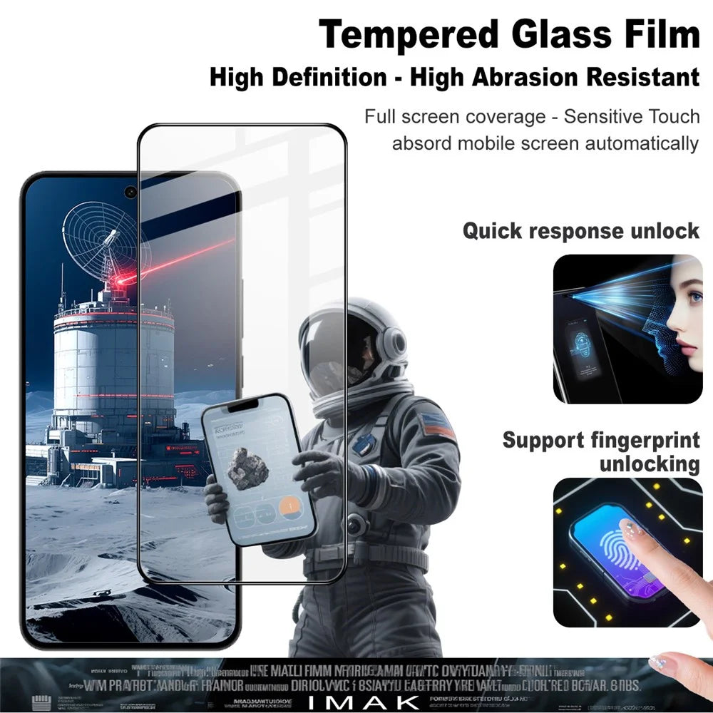 IMAK Pro+ Series For Oppo Reno14 5G (Global) Screen Protector Full Coverage Tempered Glass Film (Fingerprint Unlock) - 3