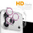 NORTHJO For iPhone 17 Pro Camera Lens Protector Glitter Bling Circles Tempered Glass HD Clear 3D Full Coverage - Pink - 2