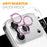 NORTHJO For iPhone 17 Pro Camera Lens Protector Glitter Bling Circles Tempered Glass HD Clear 3D Full Coverage - Pink - 3