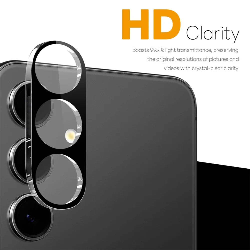 NORTHJO For Samsung Galaxy S25 FE Camera Lens Protector Black Silk Printing 3D Clear Tempered Glass Lens Film - 2