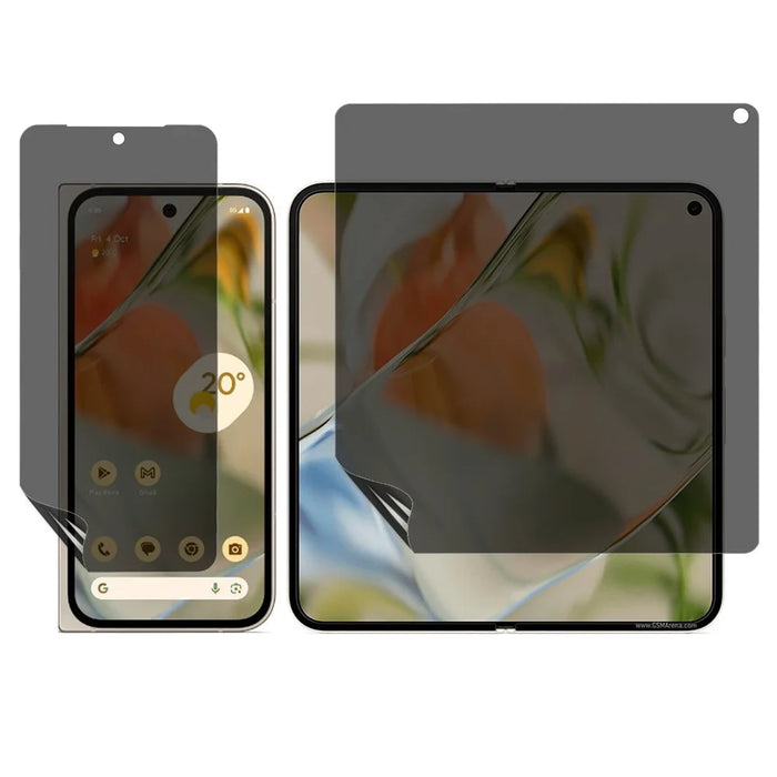 For Google Pixel 9 Pro Fold 5G Anti-Spy Screen Protector PET Matte Front and Back Screen Film - 1
