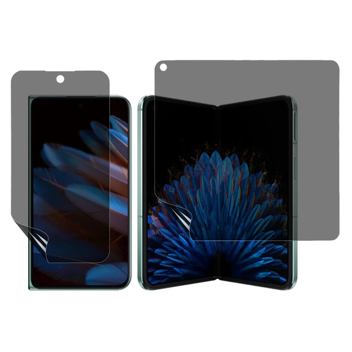 For Oppo Find N2 5G Anti-Spy Screen Protector PET Matte Front and Back Screen Film - 1