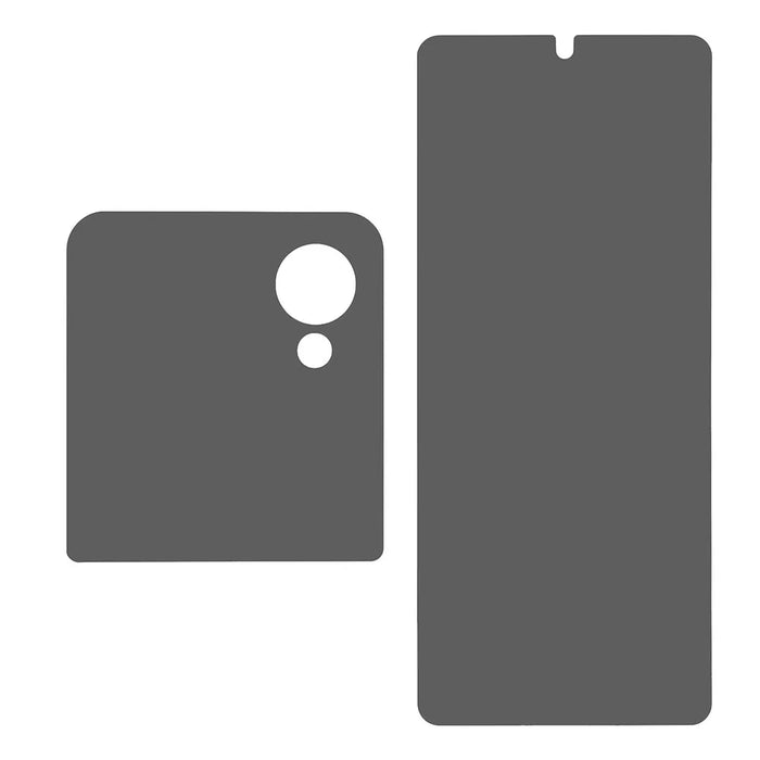 For Honor Magic V Flip 5G Anti-Spy Screen Protector PET Matte Front and Back Screen Film - 2