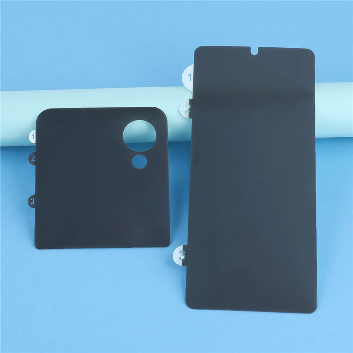 For Honor Magic V Flip 5G Anti-Spy Screen Protector PET Matte Front and Back Screen Film - 3