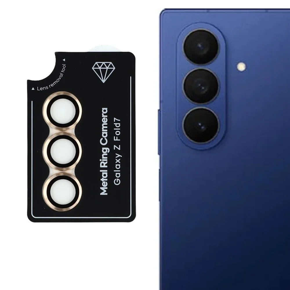 For Samsung Galaxy Z Fold7 5G Camera Lens Protector Precise Positioning Individual Lens Film Set - Gold - 1