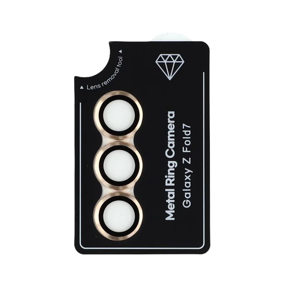 For Samsung Galaxy Z Fold7 5G Camera Lens Protector Precise Positioning Individual Lens Film Set - Gold - 2