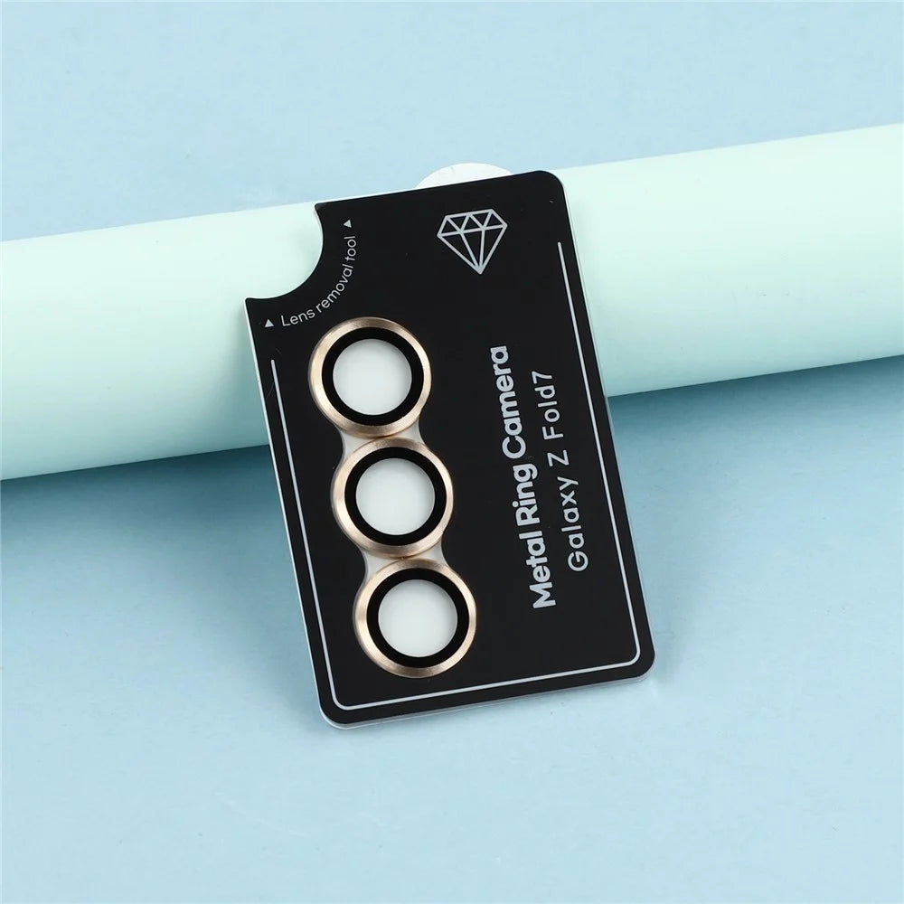 For Samsung Galaxy Z Fold7 5G Camera Lens Protector Precise Positioning Individual Lens Film Set - Gold - 5