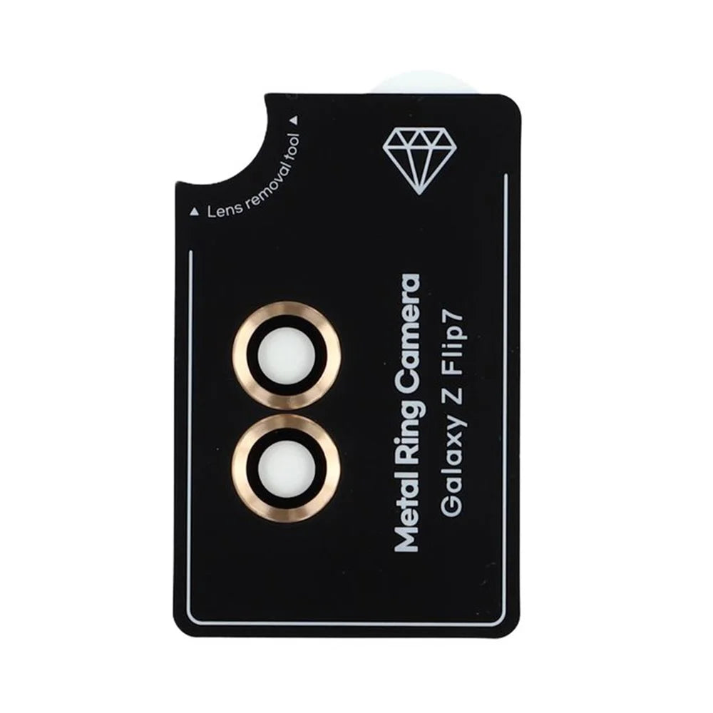For Samsung Galaxy Z Flip7 5G Camera Lens Protector Precise Positioning Individual Lens Film Set - Gold - 2