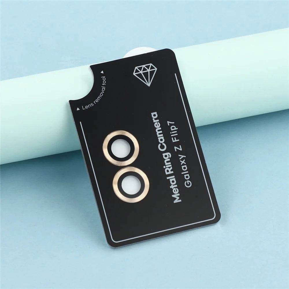 For Samsung Galaxy Z Flip7 5G Camera Lens Protector Precise Positioning Individual Lens Film Set - Gold - 5