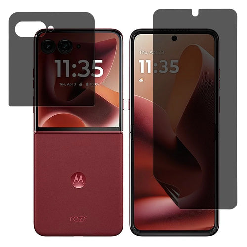 Anti-Spy Screen Protector for Motorola Razr 60 Ultra 5G / 50 Ultra 5G PET Matte Front and Back Screen Film - 1