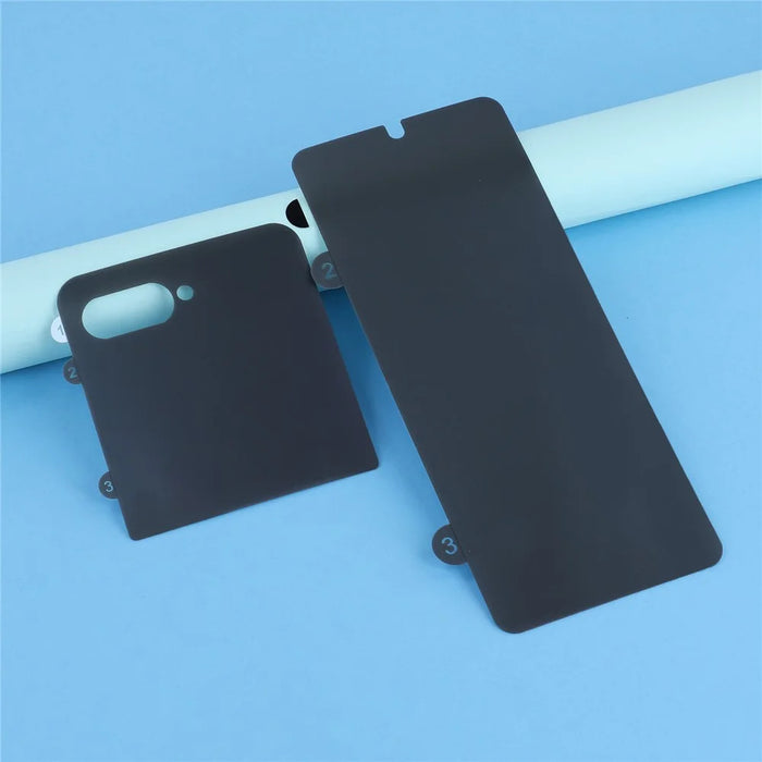 For Motorola Razr 60 / Razr 50 5G Anti-Spy Screen Protector PET Matte Front and Back Screen Film - 3
