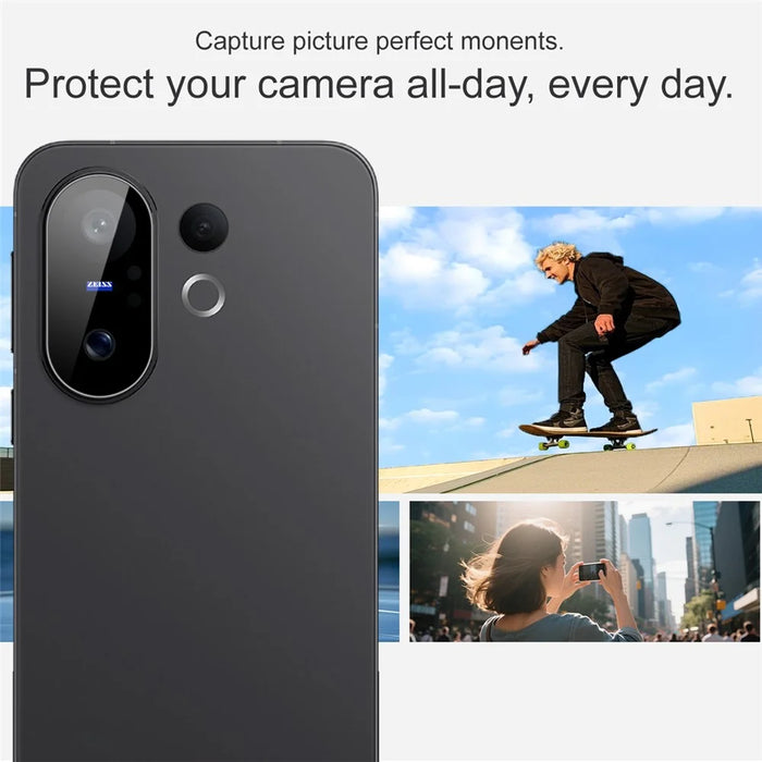 IMAK For vivo X200 FE 5G Tempered Glass Camera Lens Protector with Self Positioning Frame (Black Version) - 5