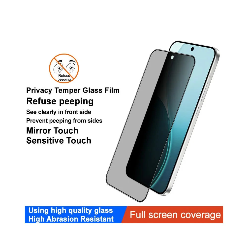 IMAK For Oppo Reno14 F 5G Privacy Screen Protector Anti Peep Tempered Glass Film (Fingerprint Unlock) - 3