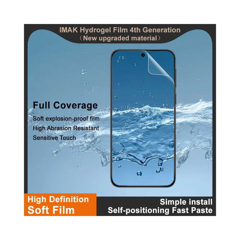 IMAK Hydrogel Film 4th For Oppo Reno14 F 5G Screen Protector Ultra Clear Soft TPU Film (Fingerprint Unlock) - Transparent - 3