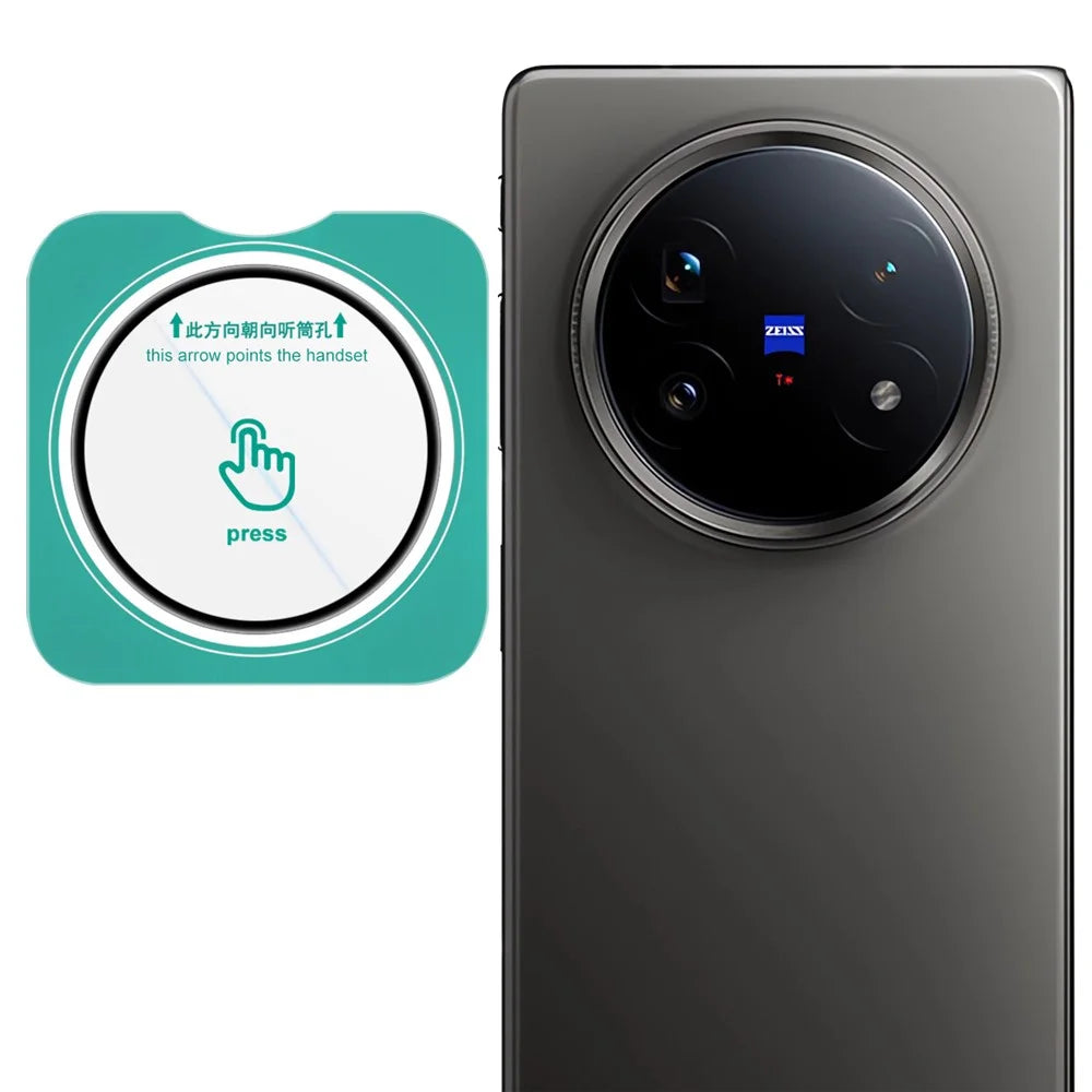 IMAK For vivo X Fold5 5G Tempered Glass Camera Lens Protector with Self Positioning Frame (Black Version) - 1