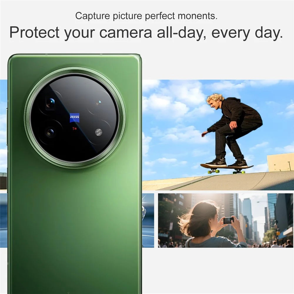 IMAK For vivo X Fold5 5G Tempered Glass Camera Lens Protector with Self Positioning Frame (Black Version) - 5