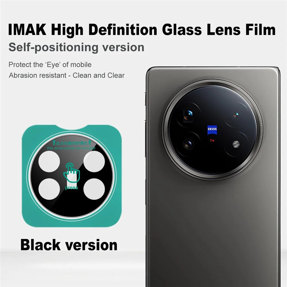 IMAK For vivo X Fold5 5G Tempered Glass Camera Lens Protector with Self Positioning Frame (Black Version) - 2