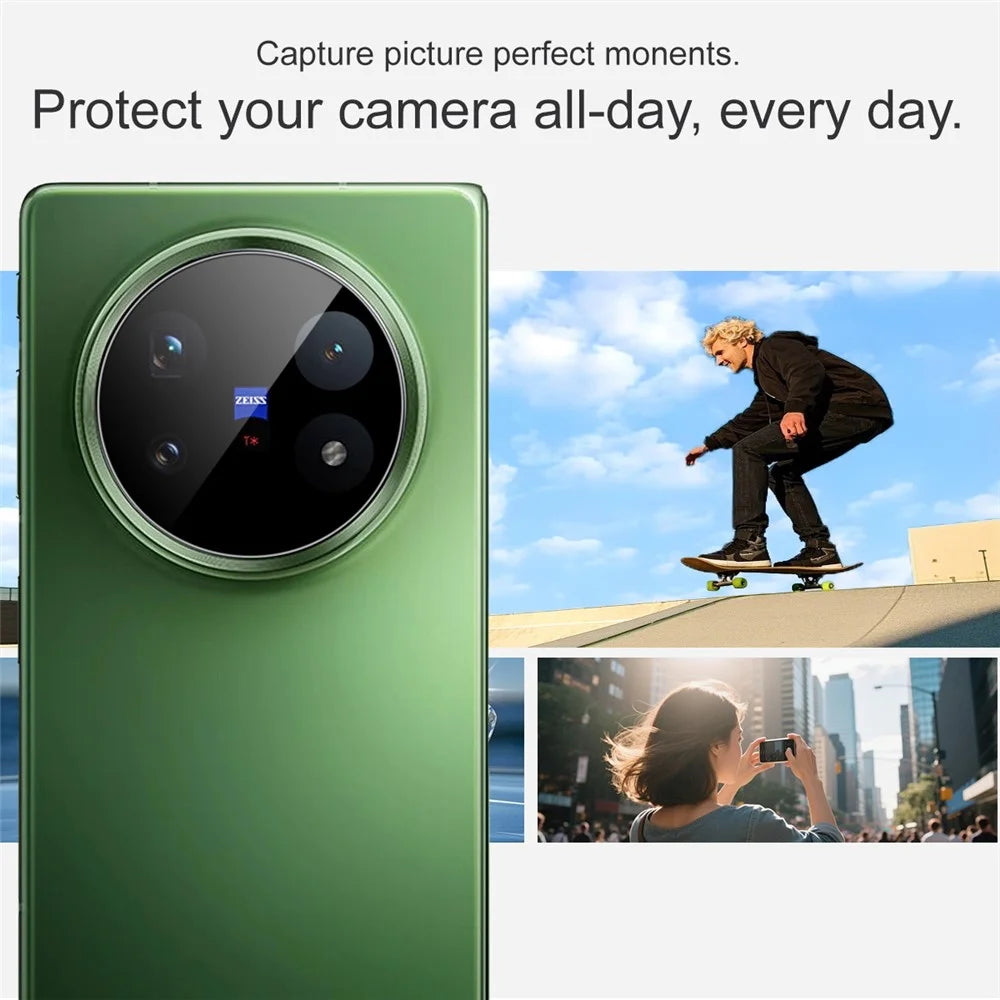 IMAK For vivo X Fold5 5G Tempered Glass Camera Lens Protector with Self Positioning Frame (Black Version) - 5