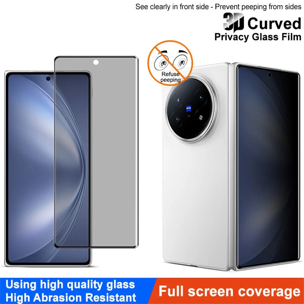 IMAK For vivo X Fold5 5G Anti Spy Screen Protector Full Cover Tempered Glass Film - 3