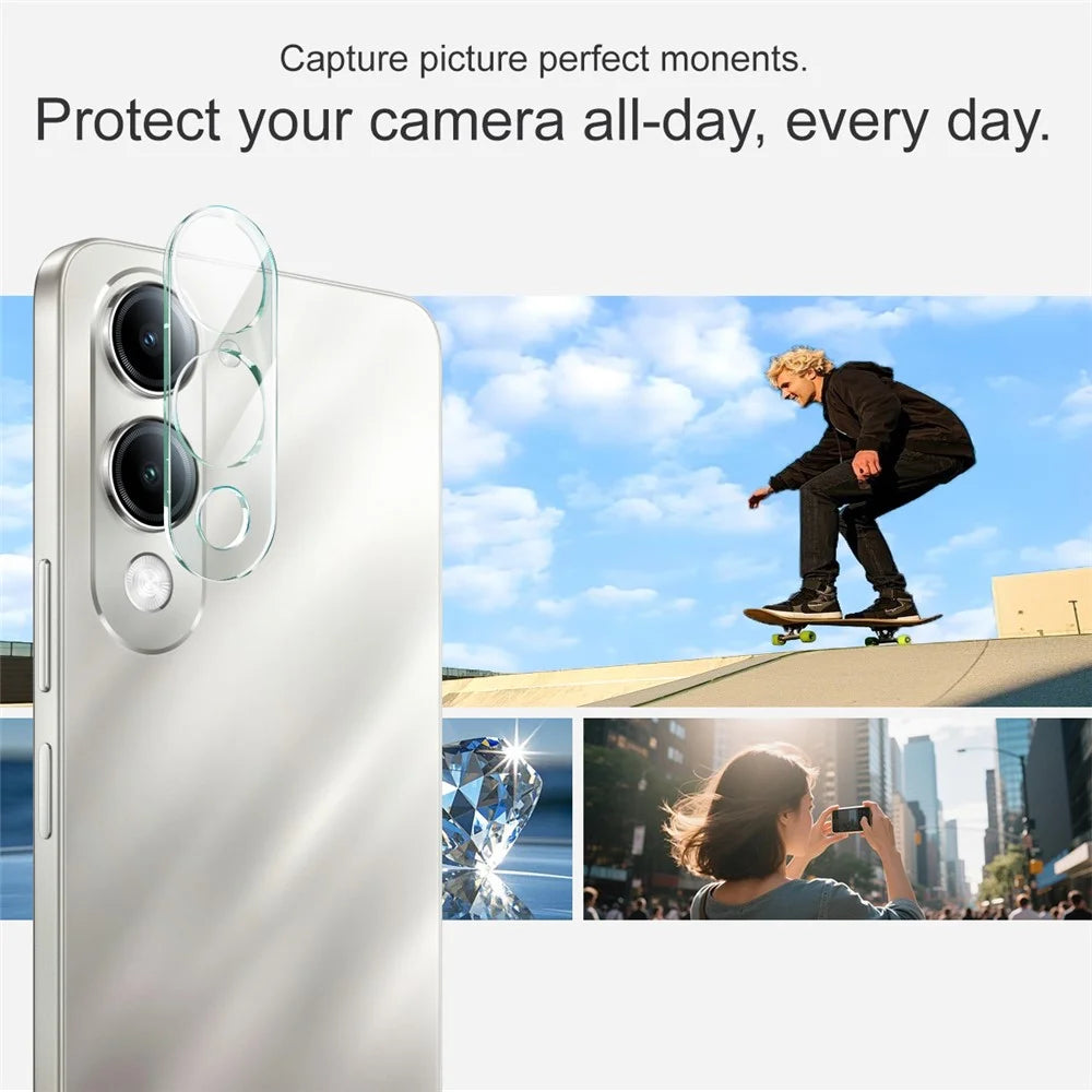IMAK Tempered Glass Lens Film for vivo T4 Lite 5G / Y29s 5G / Y04 4G / Y19 5G / iQOO Z10 Lite 5G Camera Lens Protector + Acrylic Lens Cap - 4