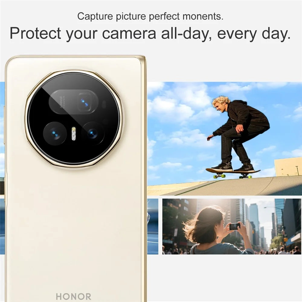 IMAK For Honor Magic V5 5G Camera Lens Protector Tempered Glass HD Clear Lens Film (Black Version) - 4