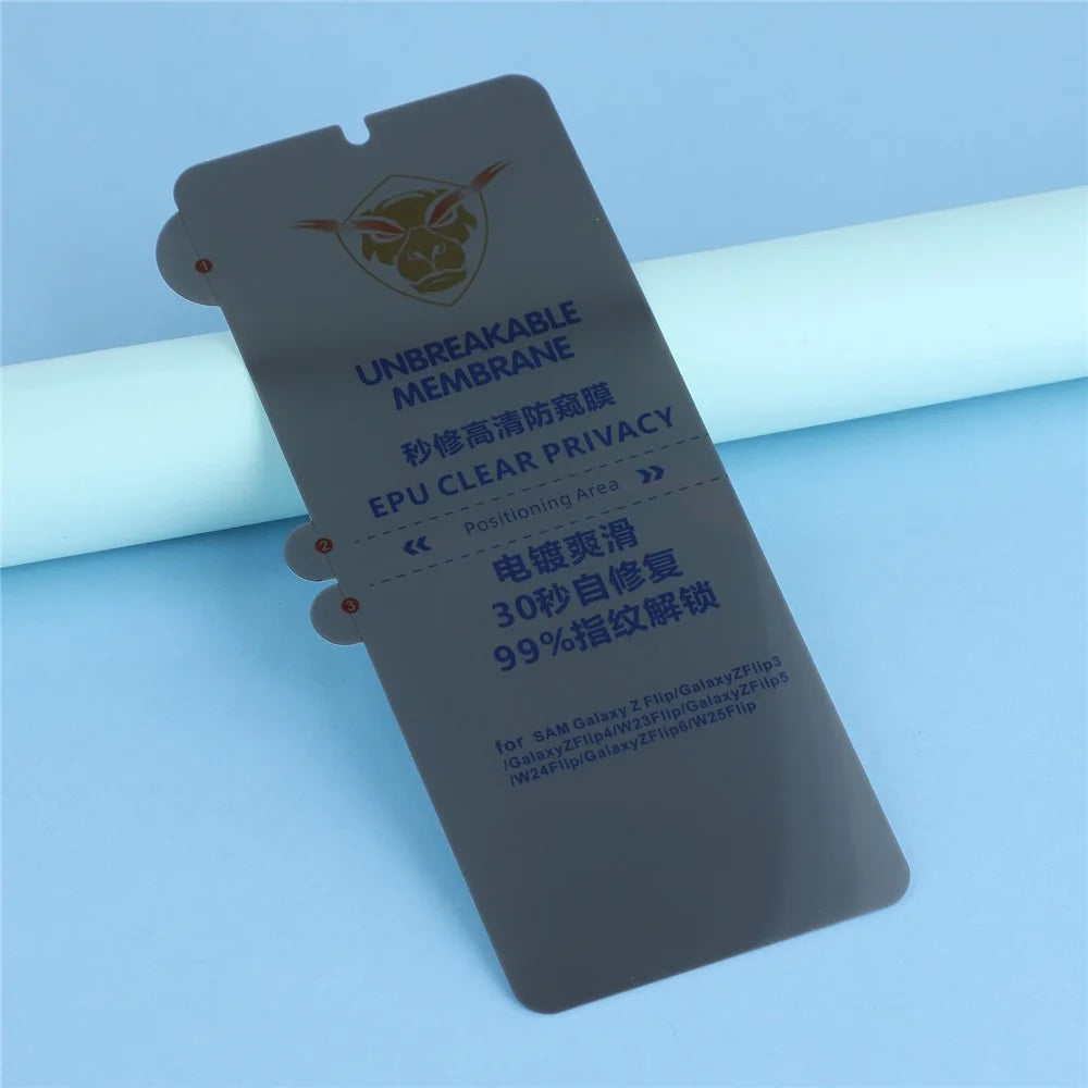 Anti-Spy Screen Protector for Samsung Galaxy Z Flip6 5G / Z Flip5 5G / Z Flip4 5G / Z Flip3 5G Privacy Soft TPU Inner Screen Film - 3