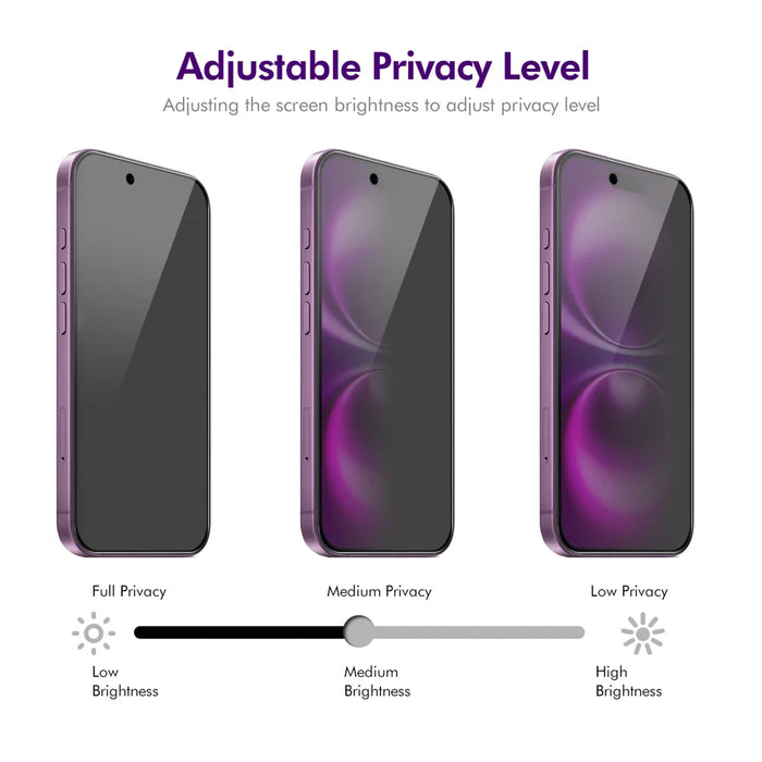 ENKAY HAT PRINCE For iPhone Air 2Pcs Privacy Screen Protector  28-degree Anti-Spy Tempered Glass - Black - 4