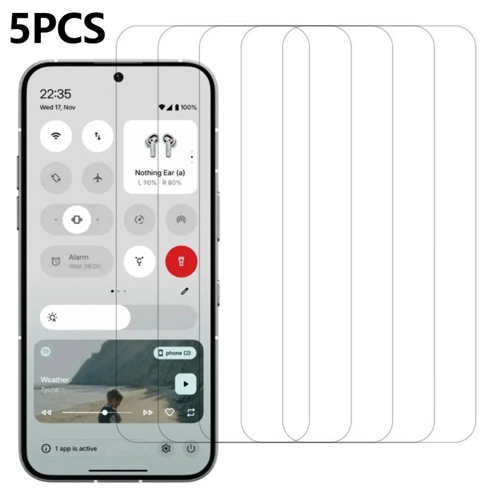 5Pcs For Nothing Phone (3) 5G Front Screen Protector 0.3mm 2.5D Tempered Glass Clear Film - 1