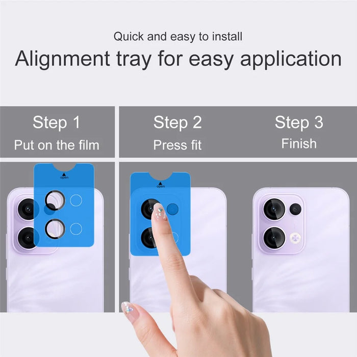 IMAK For Oppo Reno13 5G (Global) Tempered Glass Camera Lens Protector with Self Positioning Frame (Complete Covering) - 6
