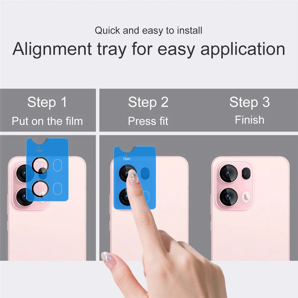 IMAK For Oppo Reno13 Pro 5G Tempered Glass Camera Lens Protector with Self Positioning Frame (Complete Covering) - 6