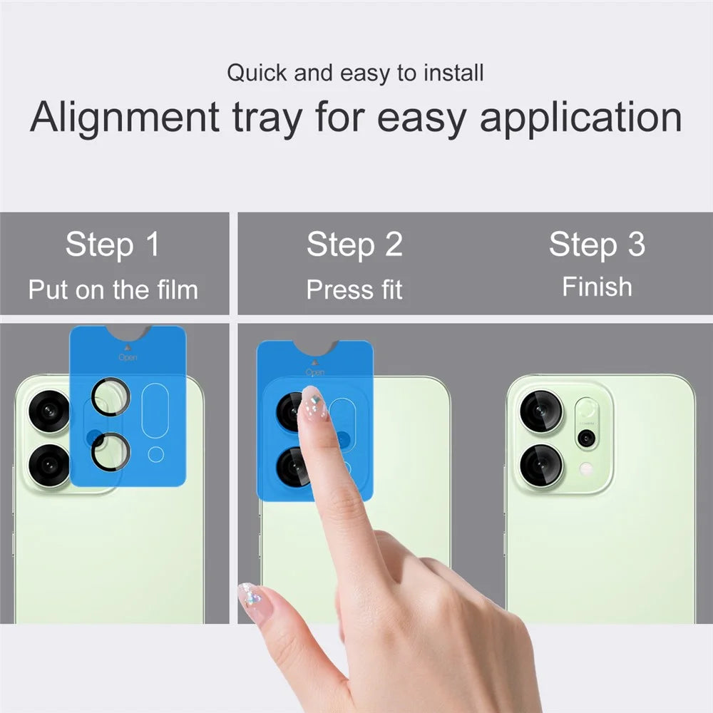 IMAK For Oppo Reno14 5G (Global) Tempered Glass Camera Lens Protector with Self Positioning Frame (Complete Covering) - 6