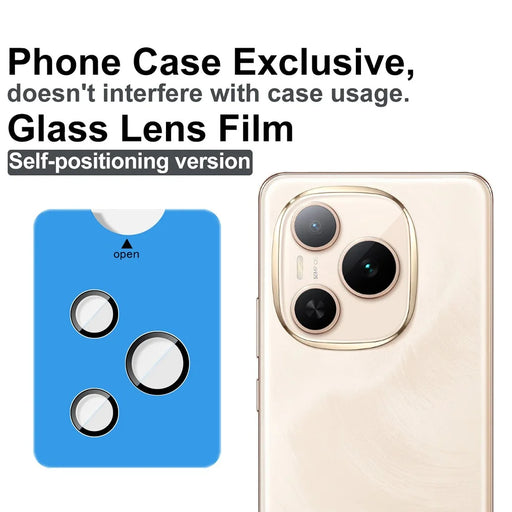 IMAK For Honor Power 5G Tempered Glass Camera Lens Protector with Self Positioning Frame (Complete Covering) - 2