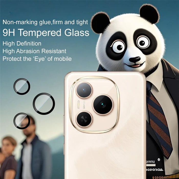 IMAK For Honor Power 5G Tempered Glass Camera Lens Protector with Self Positioning Frame (Complete Covering) - 3