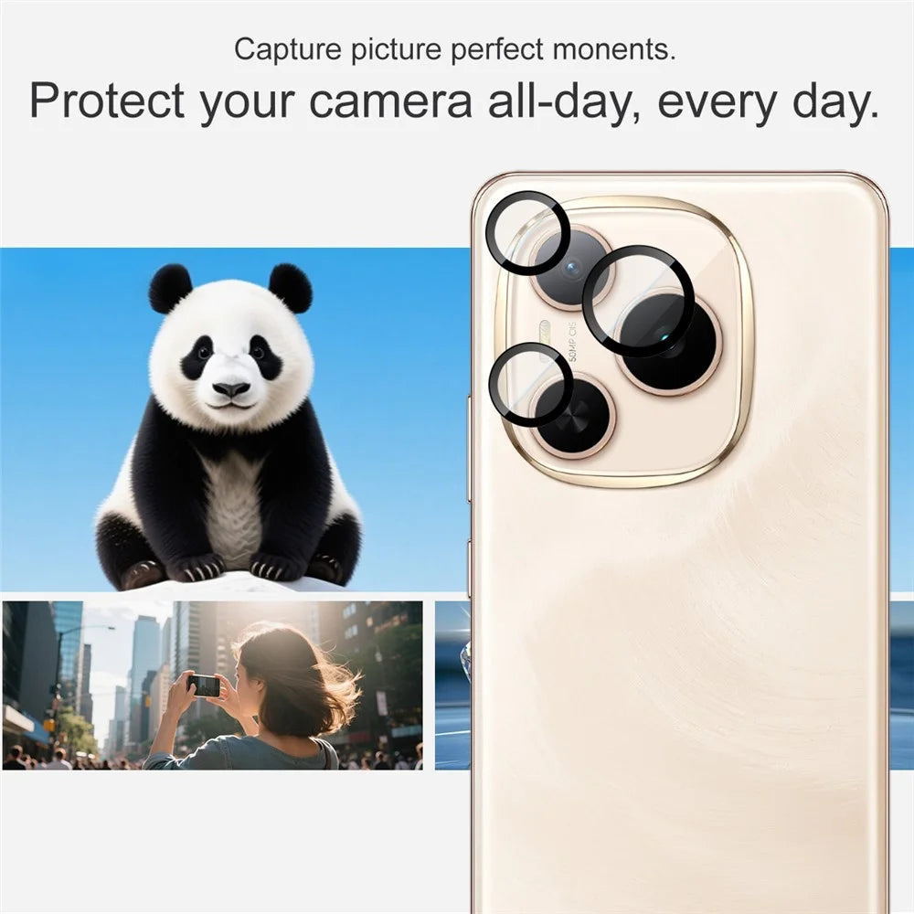 IMAK For Honor Power 5G Tempered Glass Camera Lens Protector with Self Positioning Frame (Complete Covering) - 4