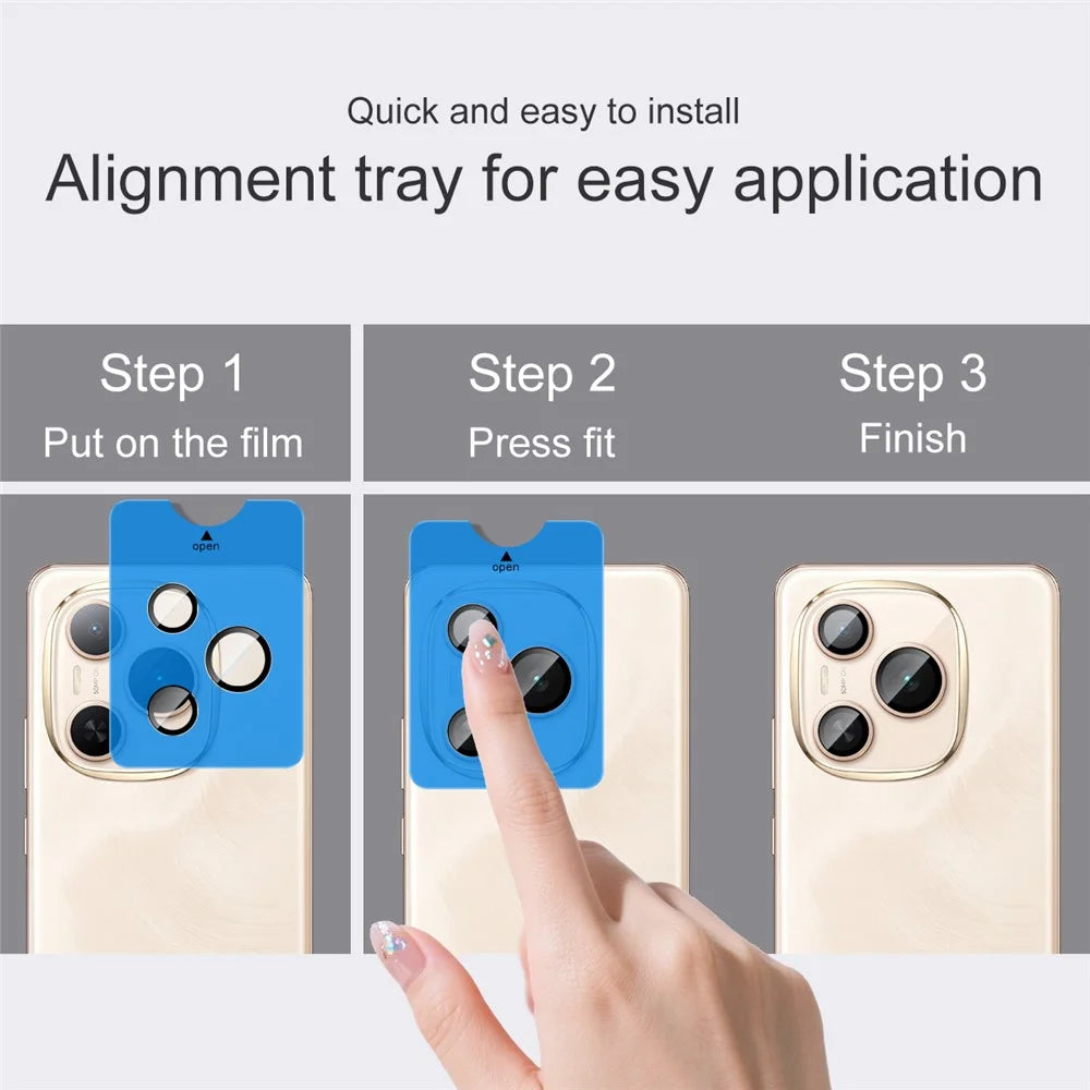 IMAK For Honor Power 5G Tempered Glass Camera Lens Protector with Self Positioning Frame (Complete Covering) - 6