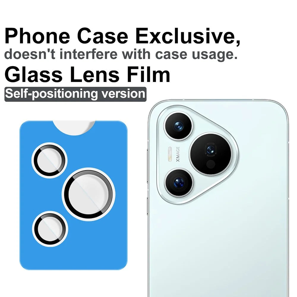 IMAK For Huawei Pura 70 Tempered Glass Camera Lens Protector with Self Positioning Frame (Complete Covering) - 2