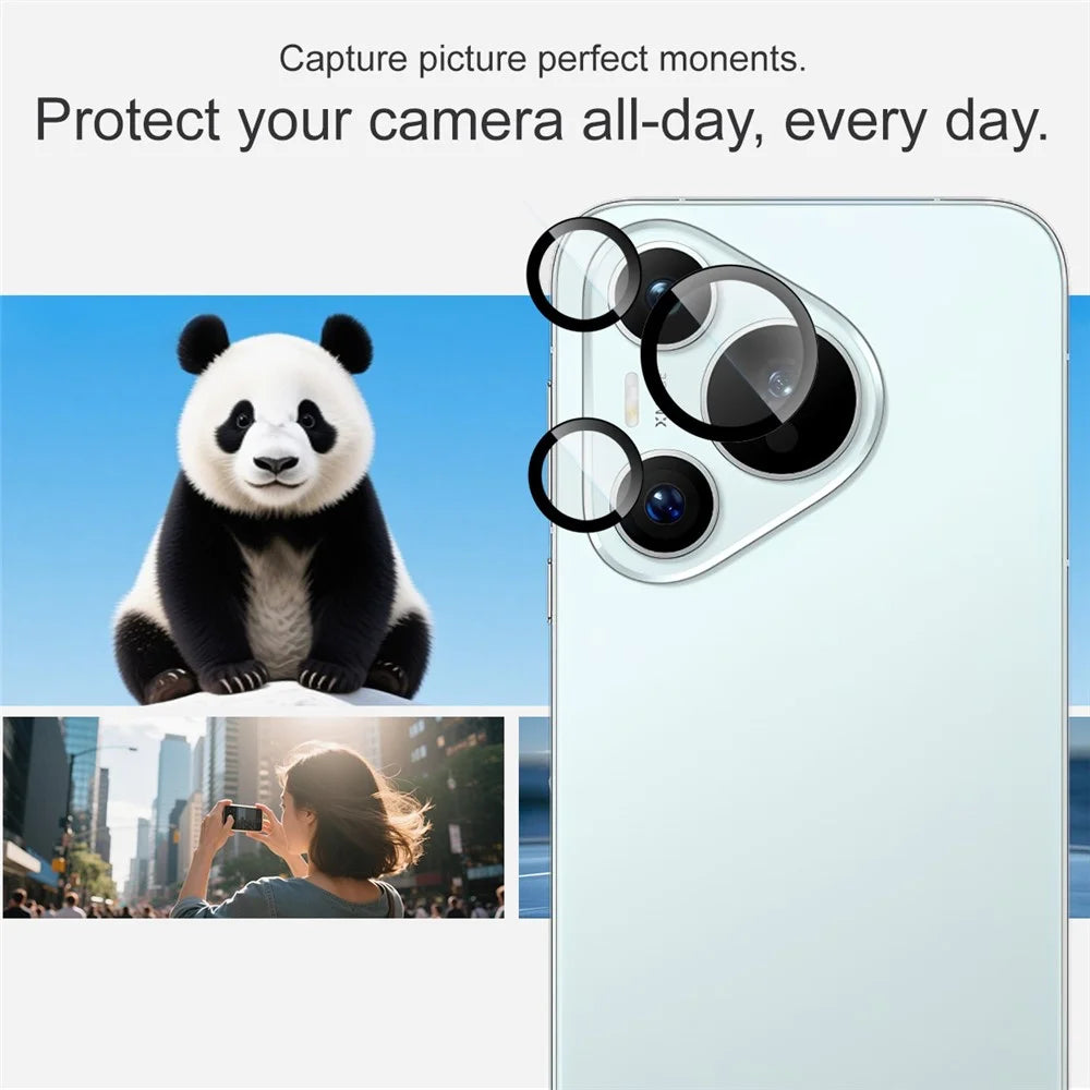 IMAK For Huawei Pura 70 Tempered Glass Camera Lens Protector with Self Positioning Frame (Complete Covering) - 4