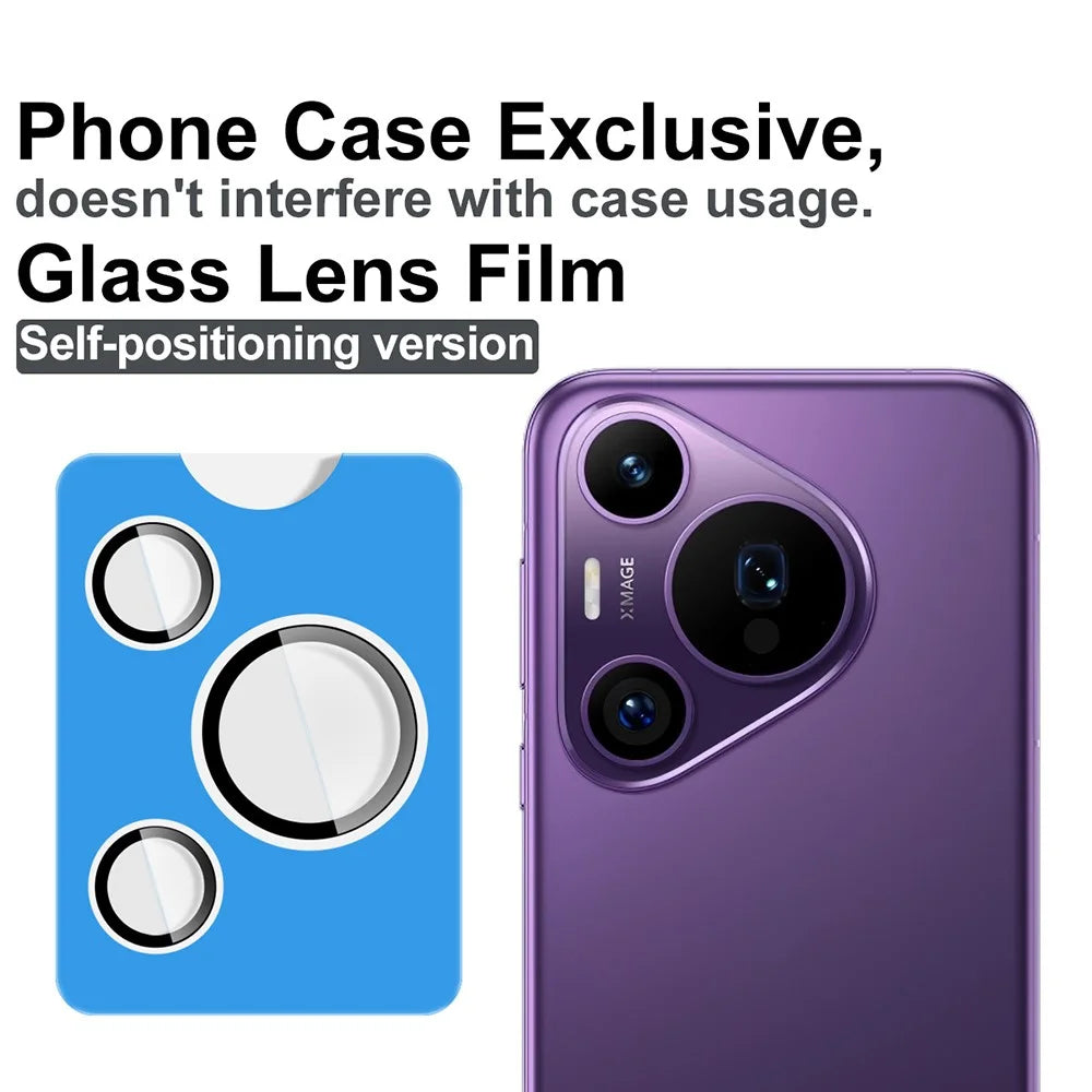 IMAK For Huawei Pura 70 Pro / Pura 70 Pro+ Tempered Glass Camera Lens Protector with Self Positioning Frame (Complete Covering) - 2